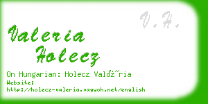 valeria holecz business card
